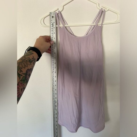 Lululemon Go For Double Tank Silver Lilac Size 4 - Picture 7 of 12